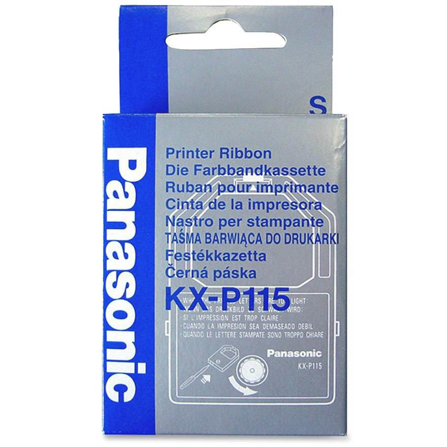 Original Panasonic KXP115 8mm x 1.6m Black Fabric Ribbon (KXP115)