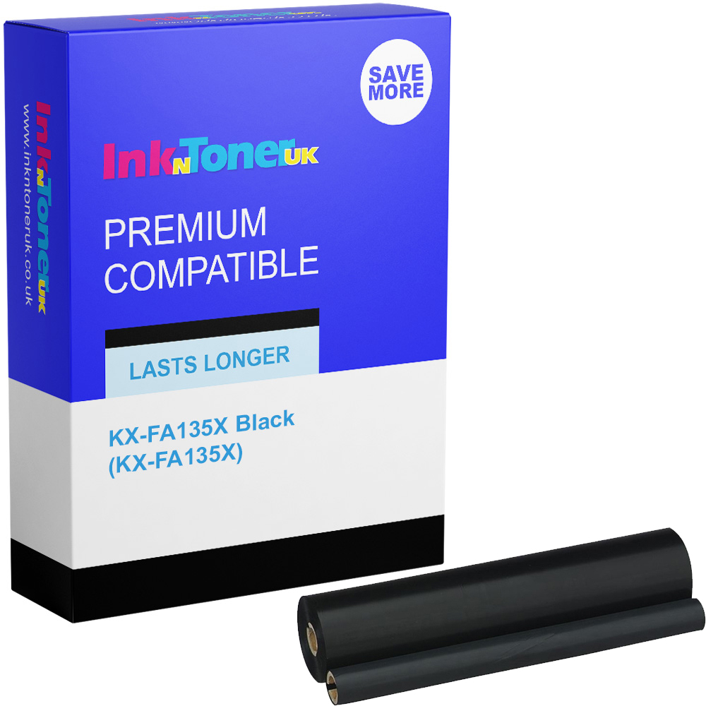 Premium Compatible Panasonic KX-FA135X Black Ink Film Ribbon (KX-FA135X)