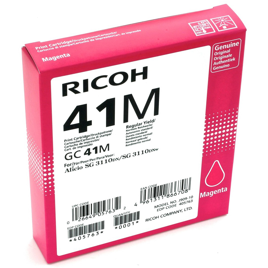 Original Ricoh GC41M High Capacity Magenta Gel Ink Cartridge (405763)