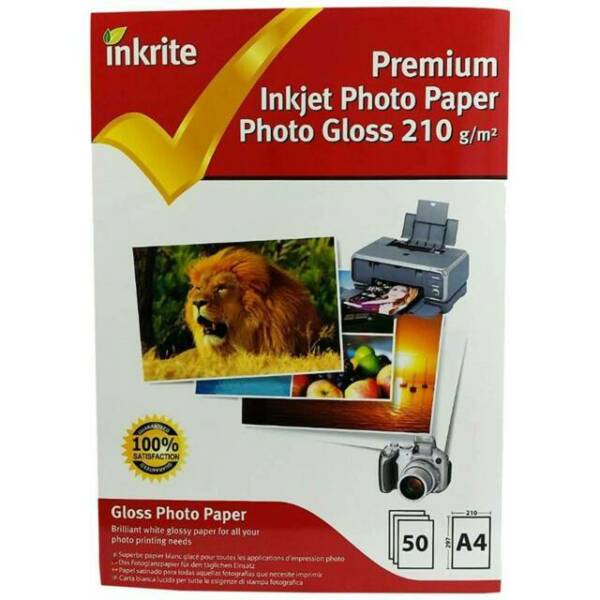 Original Inkrite PhotoPlus Professional Paper Photo Gloss 210gsm A4 - 50 sheets
