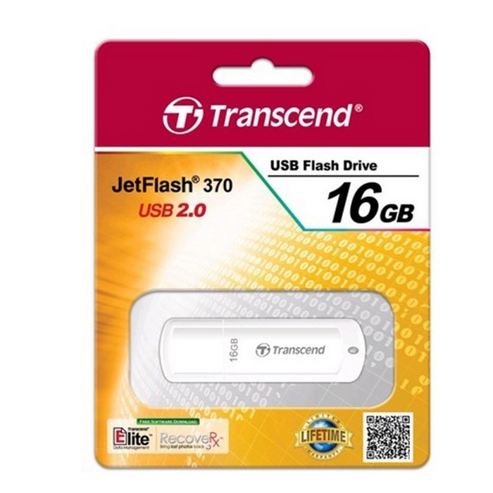 Original Transcend JetFlash 370 16GB USB 2.0 Flash Drive (TS16GJF370)