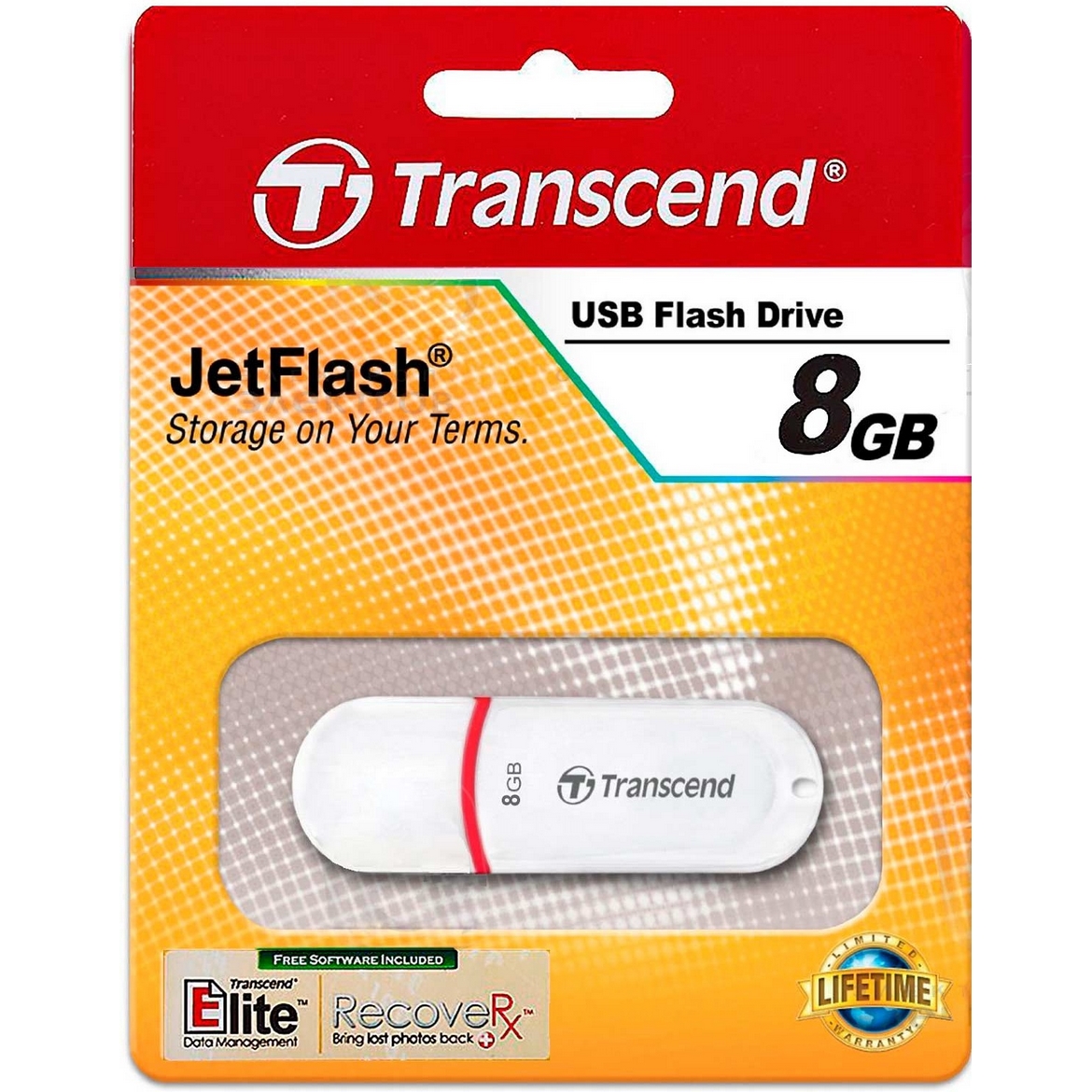 Original Transcend JetFlash 370 8GB USB 2.0 Flash Drive (TS8GJF370)