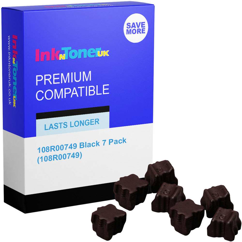 Premium Compatible Xerox 108R00749 Black 7 Pack Solid Ink (108R00749)