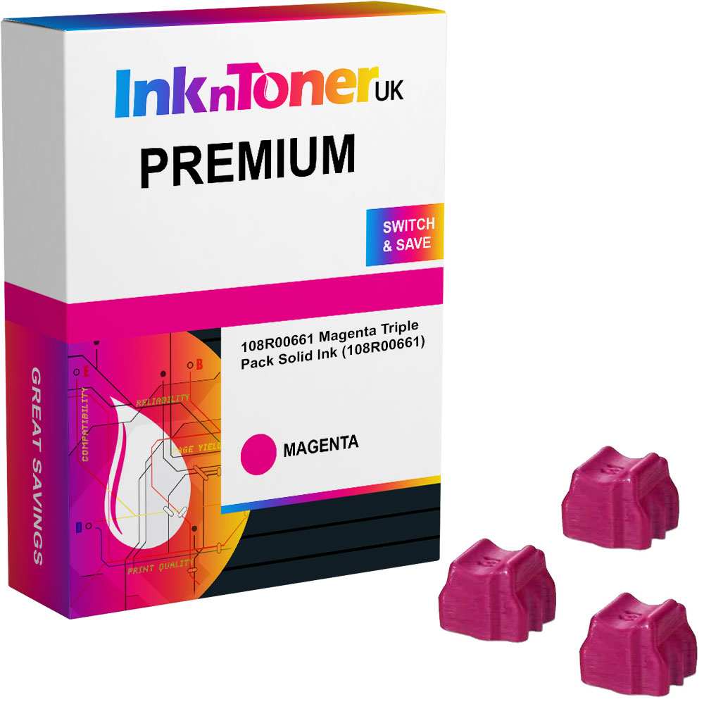 Premium Compatible Xerox 108R00661 Magenta Triple Pack Solid Ink (108R00661)