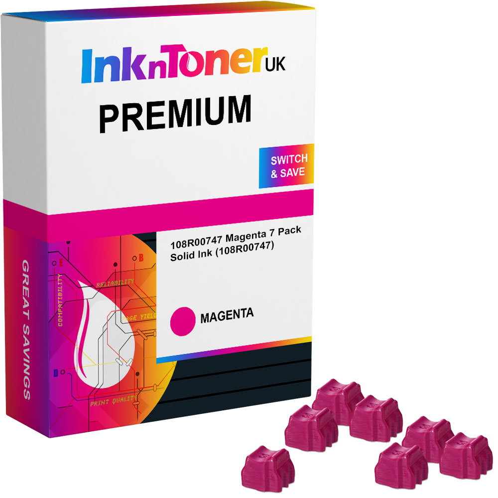 Premium Compatible Xerox 108R00747 Magenta 7 Pack Solid Ink (108R00747)