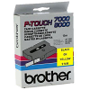 Original Brother TX-621 Black On Yellow 9mm x 15m Laminated P-Touch Label Tape (TX621)