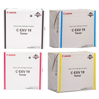 Original Canon C-EXV19 CMYK Multipack Toner Cartridges (0397B002/ 0398B002/ 0399B002AA/ 0400B002)