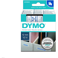 Original Dymo 45014 D1 Labelmaker Tape 12Mm X 7M Blue On White (S0720540)