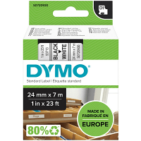 Original Dymo 53713 Black On White 24mm x 7m D1 Label Tape (S0720930)