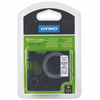 Original Dymo 16959 Black On White D1 12mm x 5.5m Adhesive Polyester Tape Cartridge (S0718060)