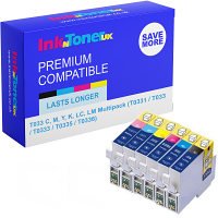 Compatible Epson T033 C, M, Y, K, LC, LM Multipack Ink Cartridges (T0331 / T033 / T0333 / T0335 / T0336)
