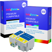 Compatible Epson T036 / T037 Black & Colour Combo Pack Ink Cartridges (C13T03614010 & C13T03704010)