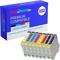 Compatible Epson T054 Multipack Set Of 8 Ink Cartridges (T0541/2/3/4/7/8/9/0) Frog