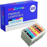 Compatible Epson T159 Multipack Set Of 8 Ink Cartridges (T1591/2/3/4/7/8/9/0) Kingfisher