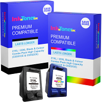 Premium Remanufactured HP 21XL / 22XL Black & Colour Combo Pack High Capacity Ink Cartridges (C9351CE & C9352CE)
