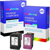 Premium Remanufactured HP 303XL Black & Colour Combo Pack High Capacity Ink Cartridges (3YN10AE)