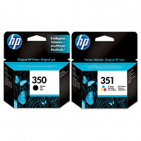 Original HP 350 / 351 Black & Colour Combo Pack Ink Cartridges (CB335EE & CB337EE)