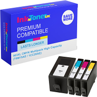 Premium Remanufactured HP 903XL CMYK Multipack High Capacity Ink Cartridges (T6M15AE / 1CC20AE)