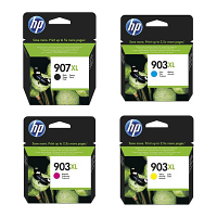 Original HP 907XL / 903XL CMYK Multipack Ink Cartridges & Paper (T6M19AE/ T6M03AE/ T6M07AE/ T6M11AE)