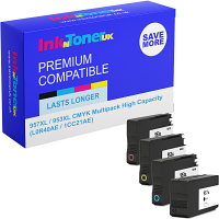 Compatible HP 957XL / 953XL CMYK Multipack High Capacity Ink Cartridges (L0R40AE/ F6U16AE/ F6U17AE/ F6U18AE)