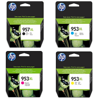 Original HP 957XL / 953XL CMYK Multipack High Capacity Ink Cartridges (L0R40AE/ F6U16AE/ F6U17AE/ F6U18AE)