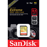 Original SanDisk Extreme Class 10 64GB SDXC Memory Card (SDSDXV6-064G-GNCIN)