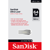 Original SanDisk Ultra Luxe 64GB Silver USB 3.1 Flash Drive (SDCZ74-064G-G46)