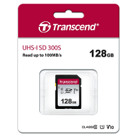 Original Transcend 128GB SD Memory Card (TS128GSDC300S)
