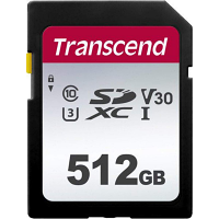 Original Transcend 300S Class 10 512GB SDXC Memory Card (TS512GSDC300S)