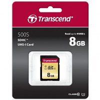 Original Transcend 500S 8GB SDHC Memory Card (TS8GSDC500S)