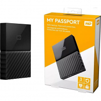 Original Western Digital My Passport Black 3TB USB 3.0 External Hard Drive  (WDBYFT0030BBK-WESN)
