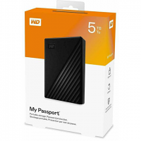 Original Western Digital 5TB My Passport Black USB 3.2 Gen 1 Portable Hard Drive (WDBPKJ0050BBK-WESN)