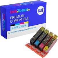 Compatible Canon CLI-521 CMYK Multipack Ink Cartridges (2933B010)