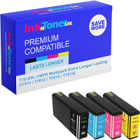 Compatible Epson T701XXL CMYK Multipack Extra Longer Lasting Ink Cartridges (T7011 / T7012 / T7013 / T7014)