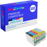 Compatible Epson T0807 C, M, Y, K, LC, LM Multipack Ink Cartridges (C13T08074011) Hummingbird