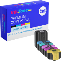 Compatible HP 363 C, M, Y, K, LC, LM Multipack Ink Cartridges (Q7966EE)