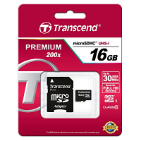 Original Transcend Ultimate Class 10 16GB MicroSDHC Memory Card (TS16GUSDC10)
