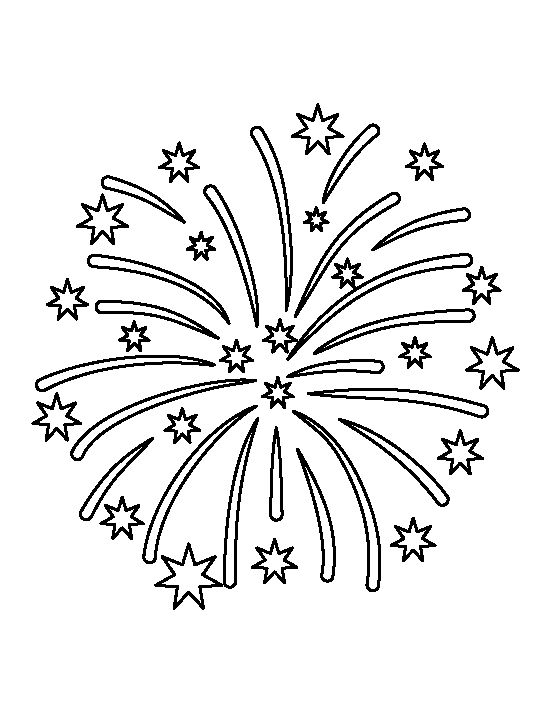 Reusable Fl. Bonfire Night/New Years Eve Cupcake Stencil Fireworks 1