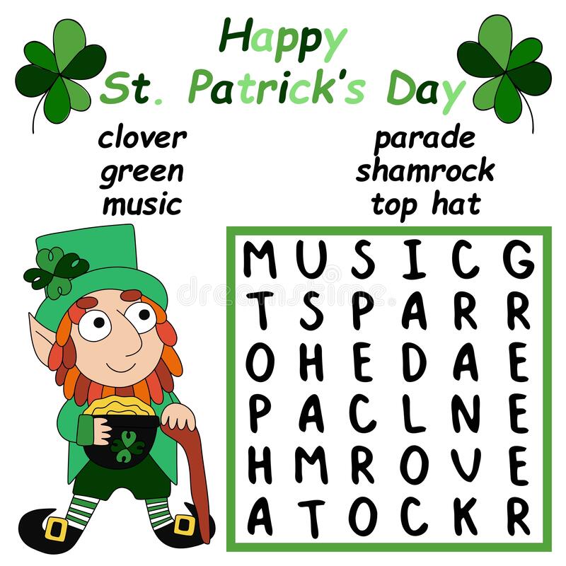 St Patrick Day Word Search 
