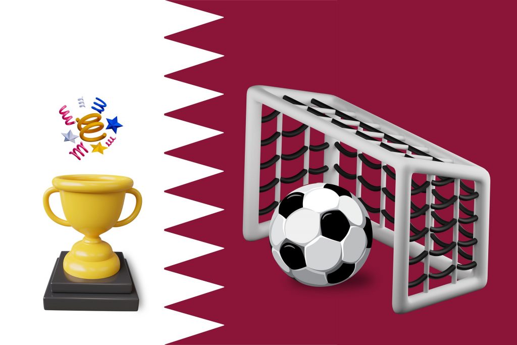 2022 FIFA Qatar World Cup Goal and Trophy