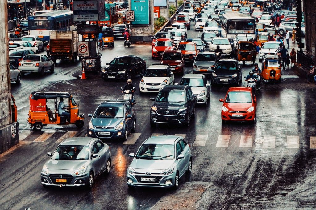 India is a place with lots of traffic and vehicles harmful to the environment, especially in larger cities.