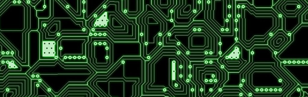 Digital Matrix-style Black-and-Green Circuit Board
